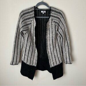 Maison Pholya Made In Italy Wool Alpaca Blend Open Front Cardigan Size Small